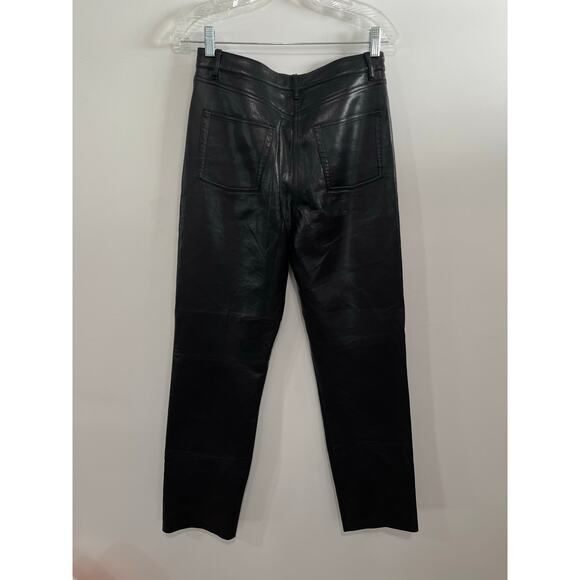 Aritzia Wilfred Melina High Rise Faux Leather Pant Size 8 - Picture 4 of 5
